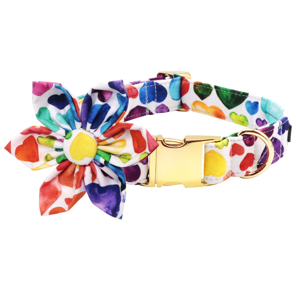 Valentine's Day Dog Collar with Flower for Female Dog