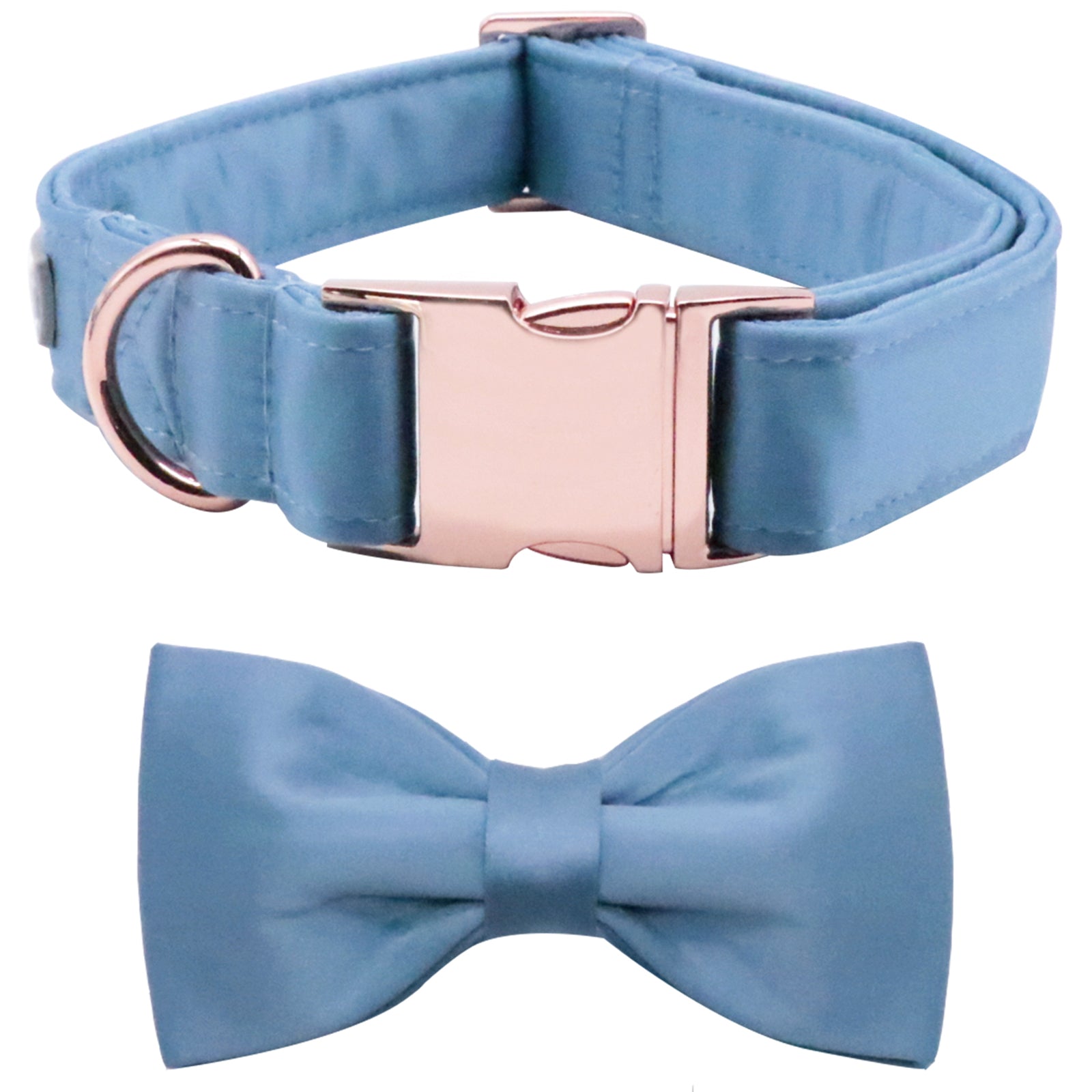 Comfortable Silk Dog Collar with Detachable Bowtie for Male Female Dogs