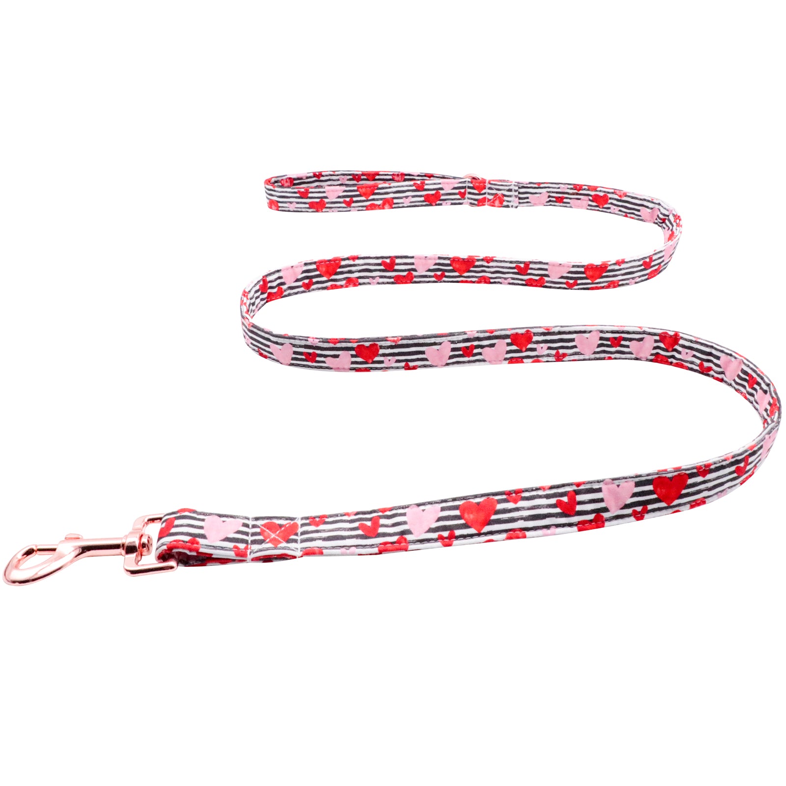Valentine's Day Dog Leash for Small Medium Large Dog Matching Collar