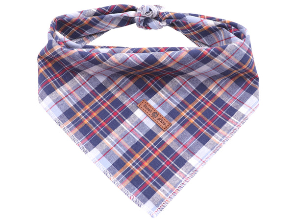 Dark Blue Dog Bandana Cotton Handkerchief Scarf Triangle Bandana for Male Dog
