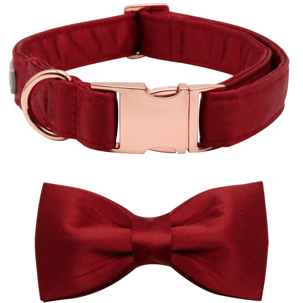 Comfortable Silk Dog Collar with Detachable Bowtie for Male Female Dogs