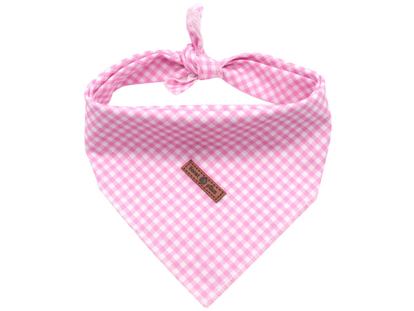 Pink Dog Bandana Cotton Handkerchief Scarf Triangle Bandana for Female Dog