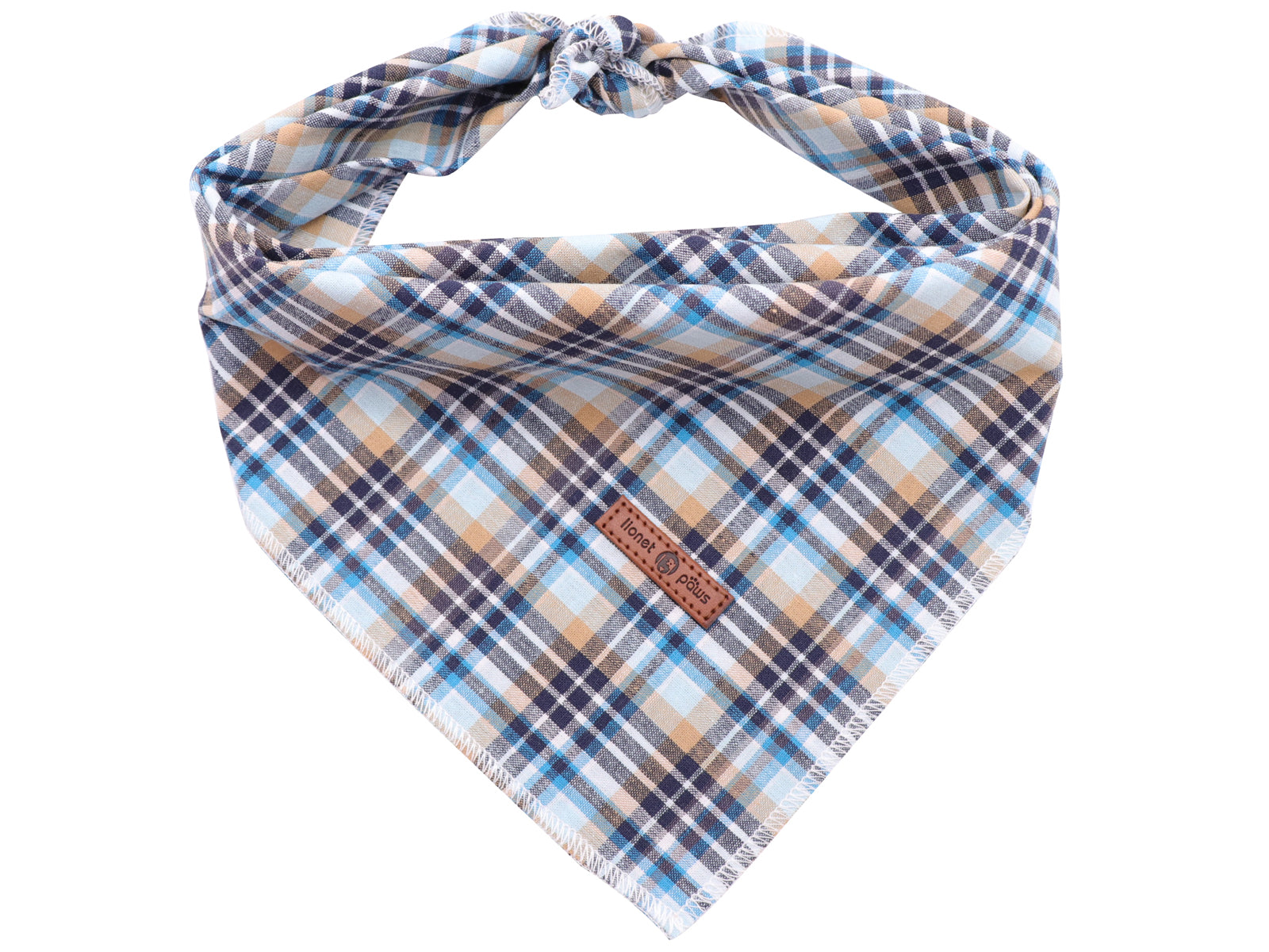 LightBlue Dog Bandana Cotton Handkerchief Scarf Triangle Bandana for Male Dog