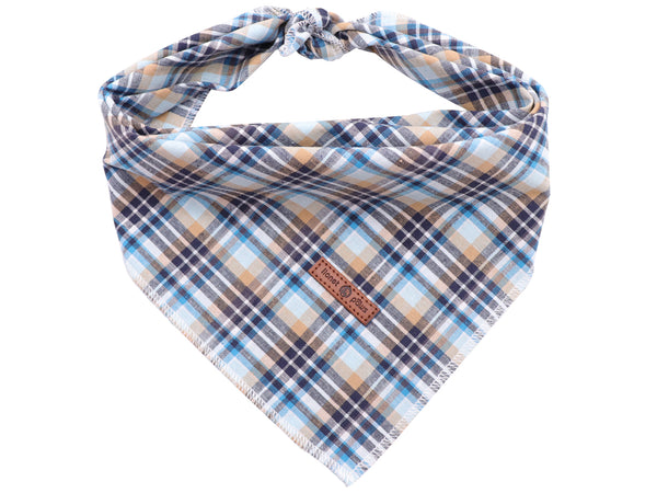 LightBlue Dog Bandana Cotton Handkerchief Scarf Triangle Bandana for Male Dog