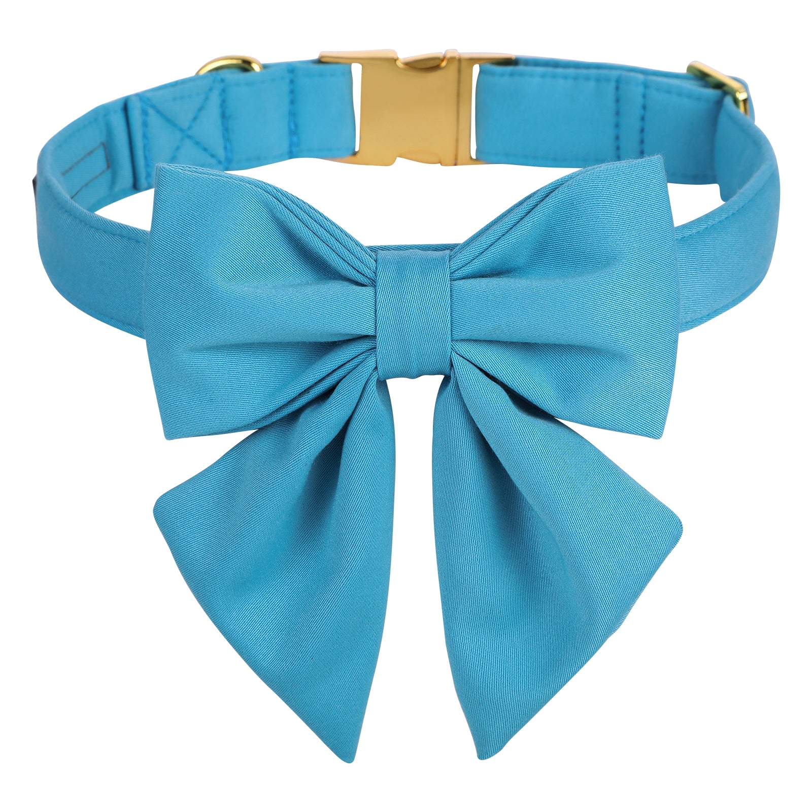 Comfortable Cotton Dog Collar with Detachable Sailor Bow for Male Female Dogs