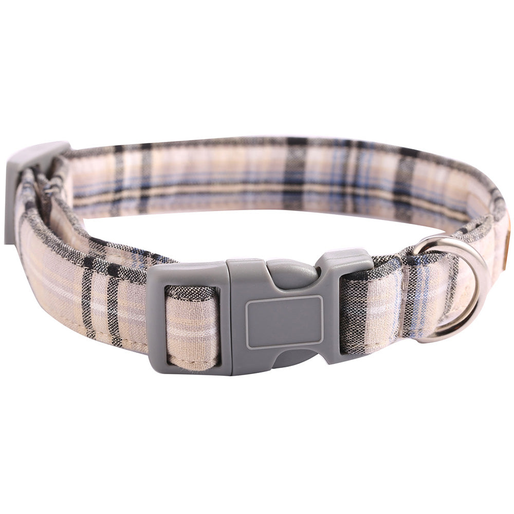 Bowtie Dog Cat Collar with Plastic Buckle, Gray