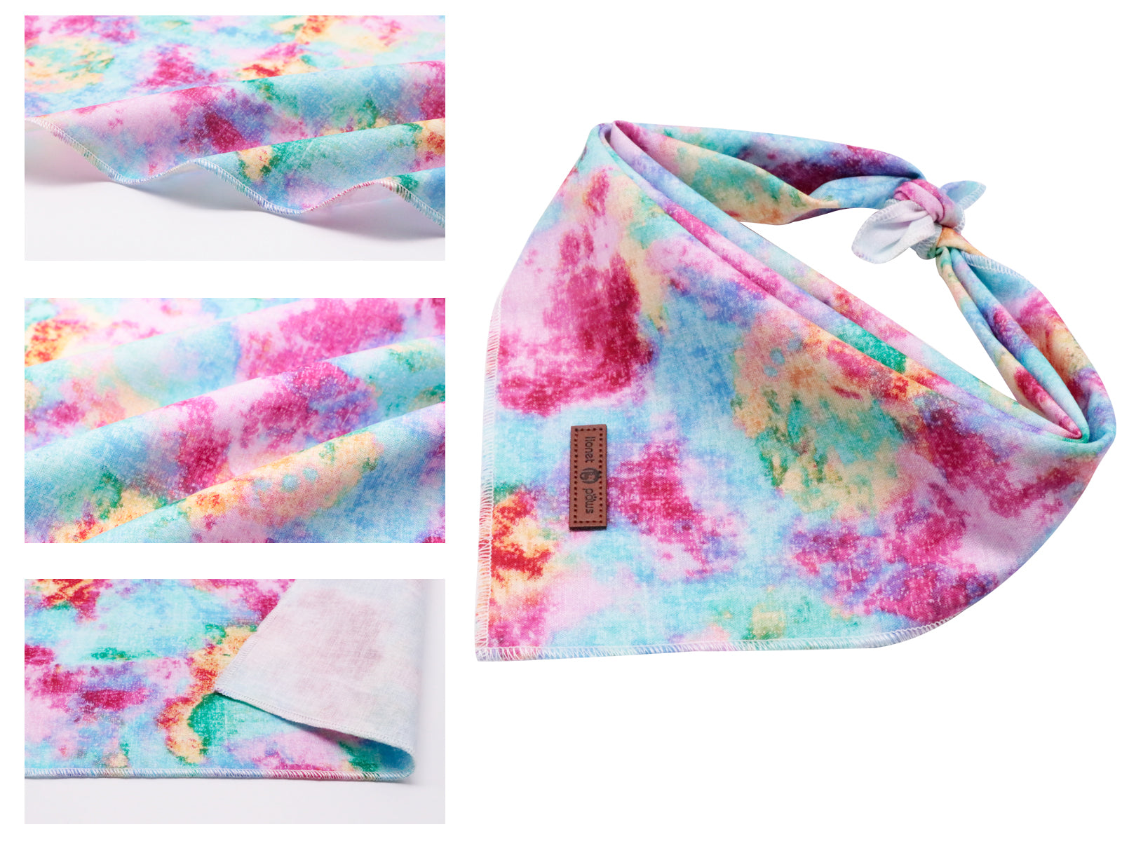 Tie-dye Dog Bandana for Small Medium Large Male Female Dogs Gift