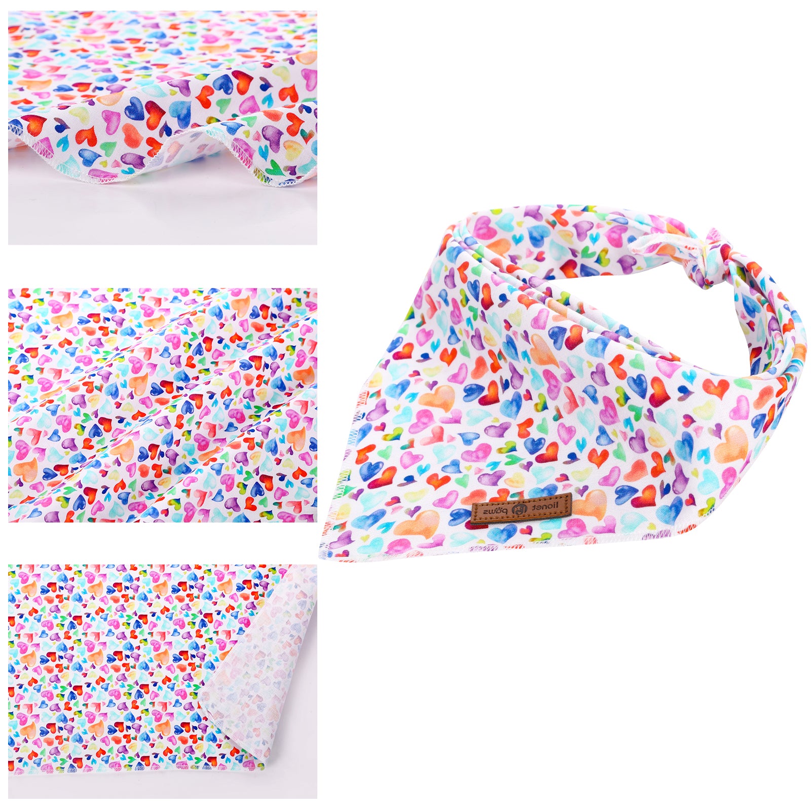 Valentine's Day Dog Bandana for Small Medium Large Male Female Dogs Gift