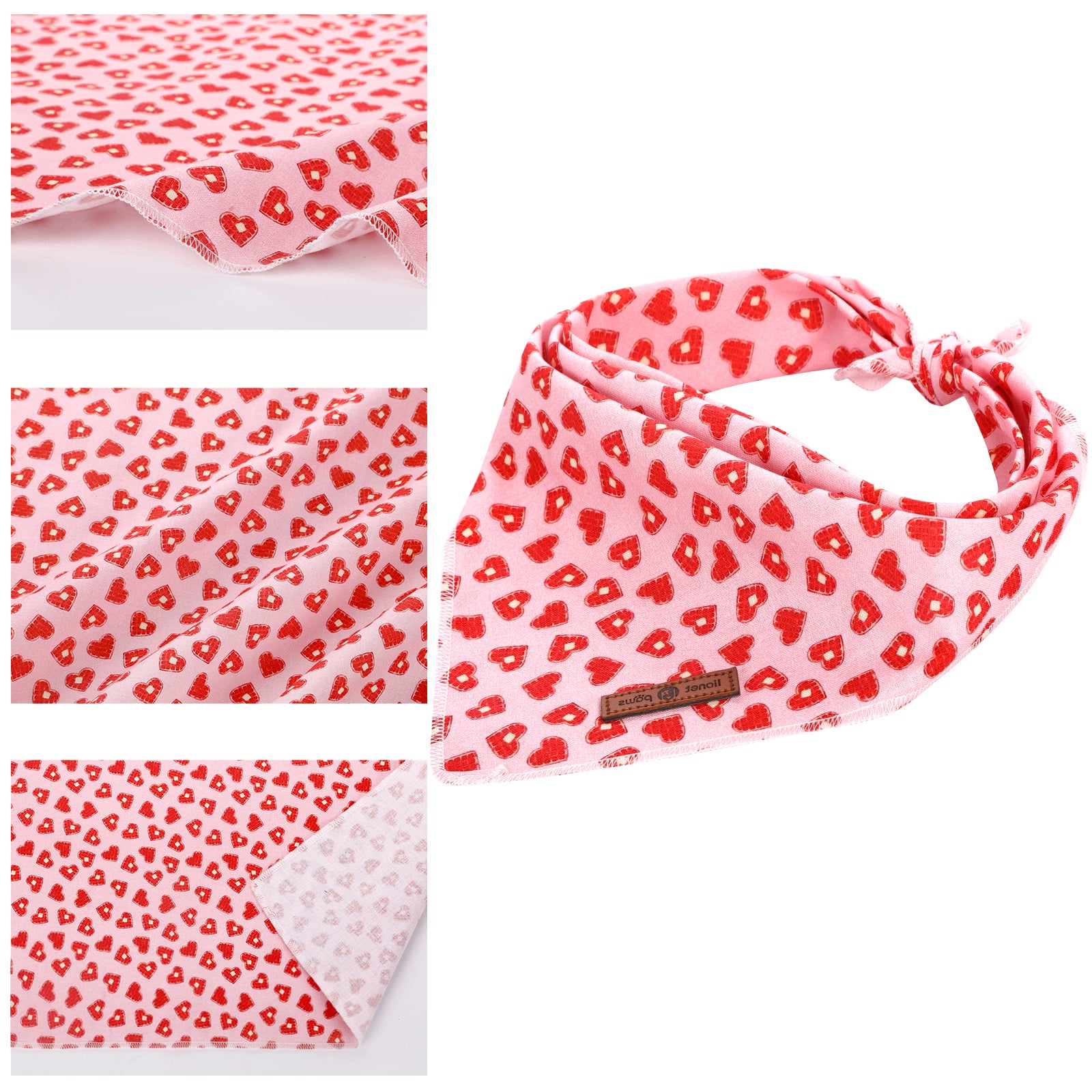 Valentine's Day Dog Bandana for Small Medium Large Female Dogs Gift