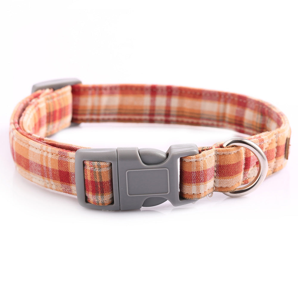 Bowtie Dog Cat Collar with Plastic Buckle, Orange