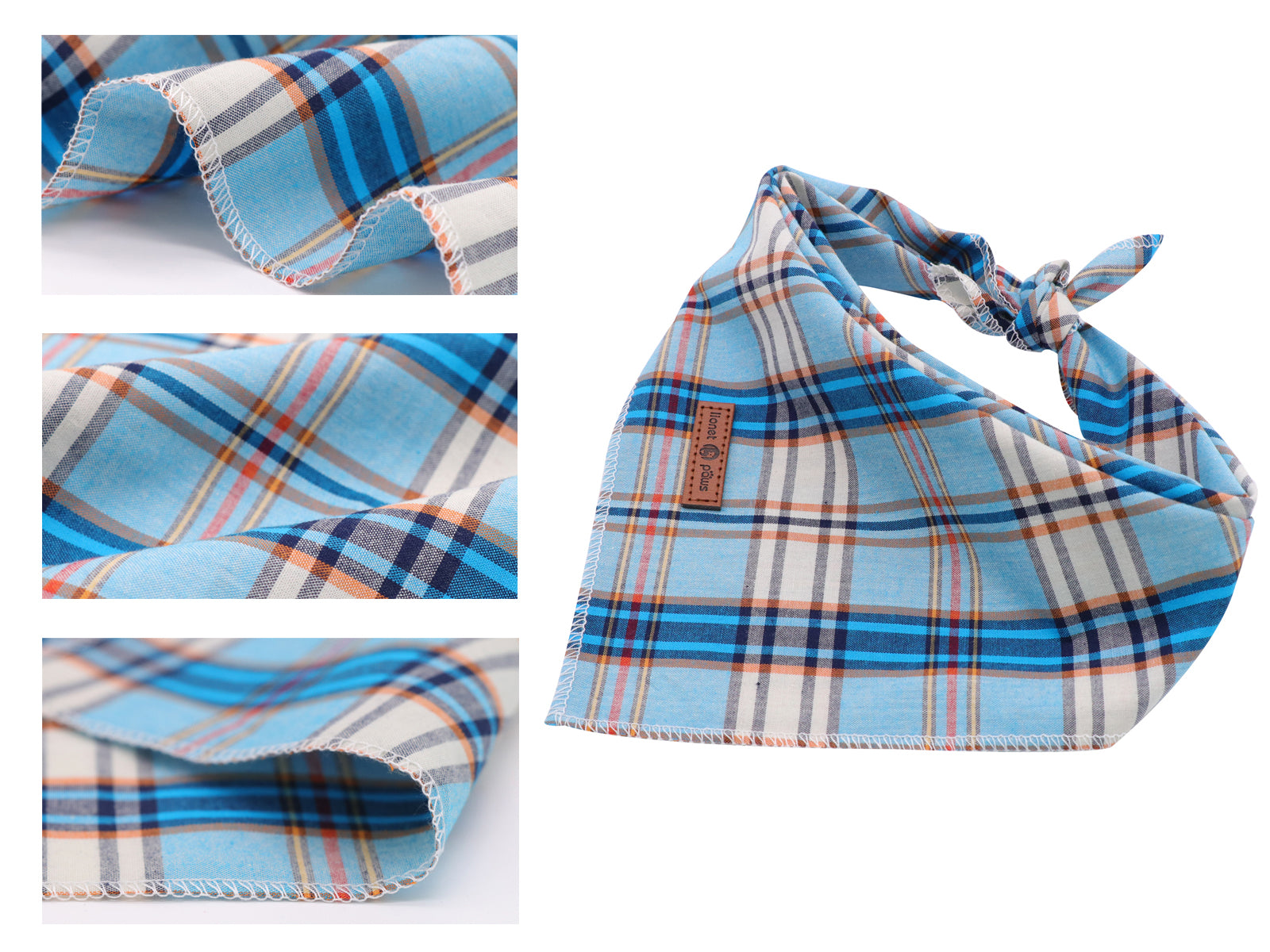 Blue Dog Bandana Handkerchief Scarf Triangle Bandana for Male Dog