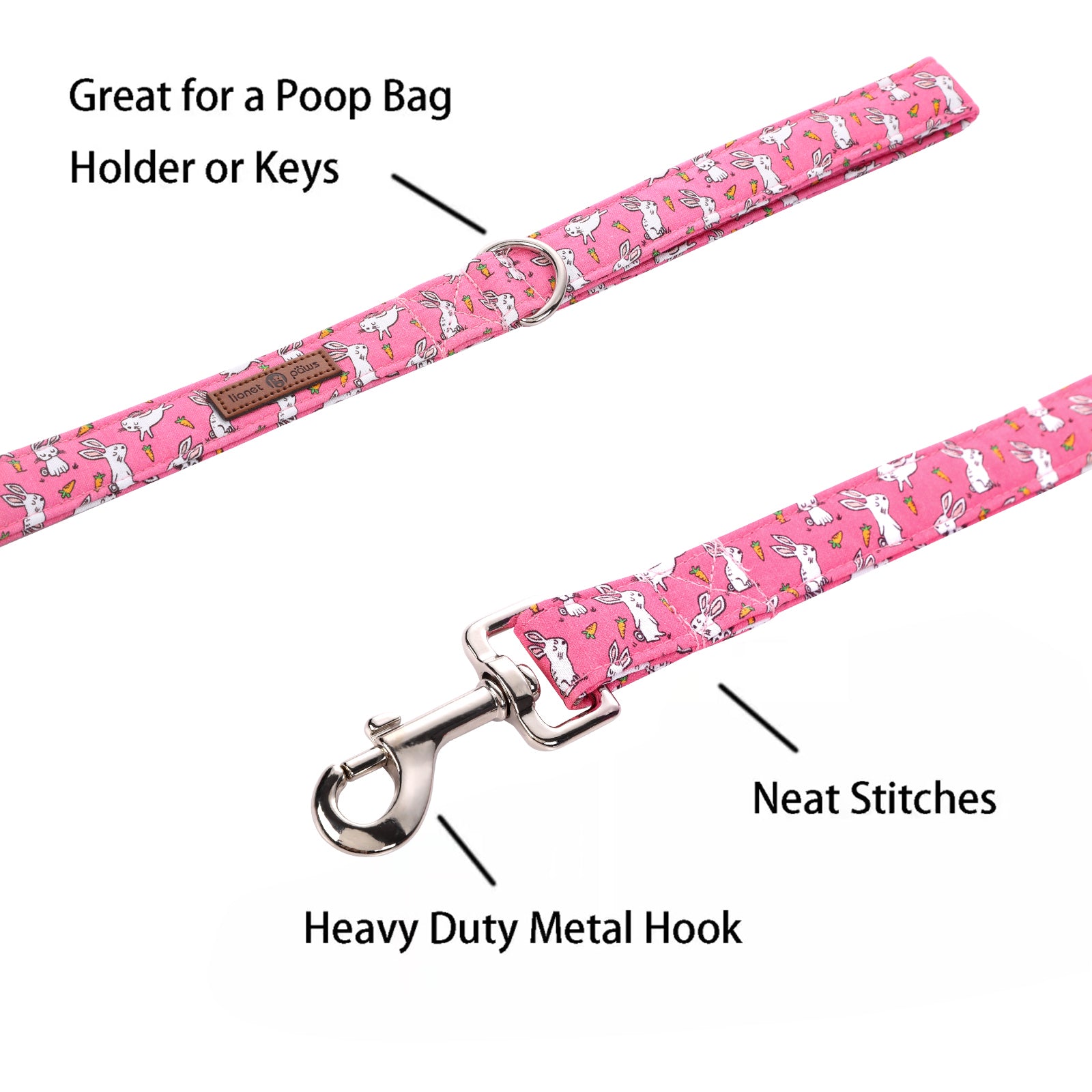 Easter Day Dog Leash for Small Medium Large Dog Matching Collar