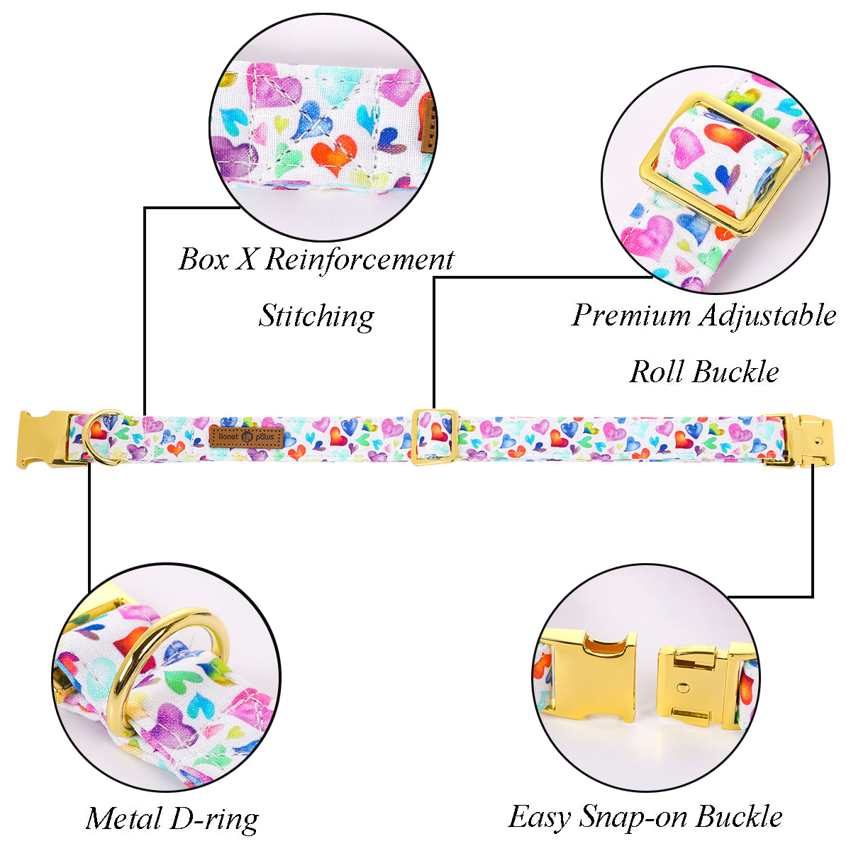 Valentine's Day Dog Collar with Flower for Female Dog
