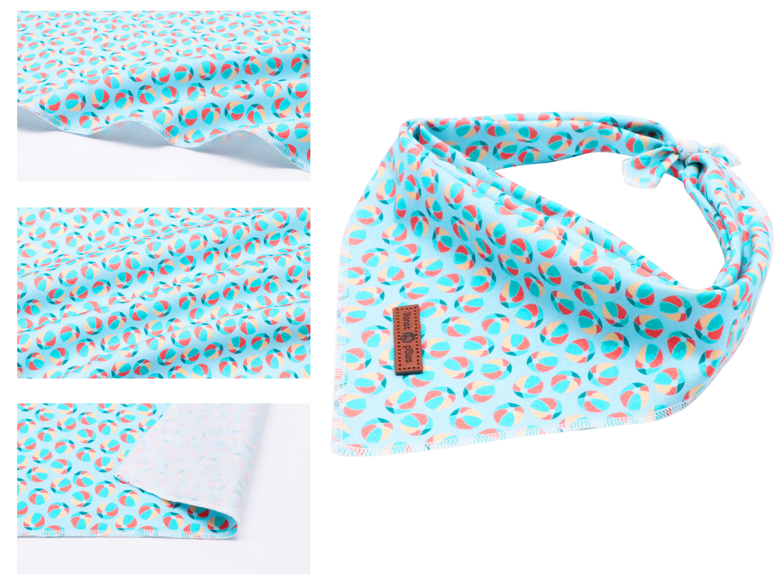 Summer Dog Bandana Handkerchief Scarf Triangle Bandana for Male Female Dog, Beach Ball