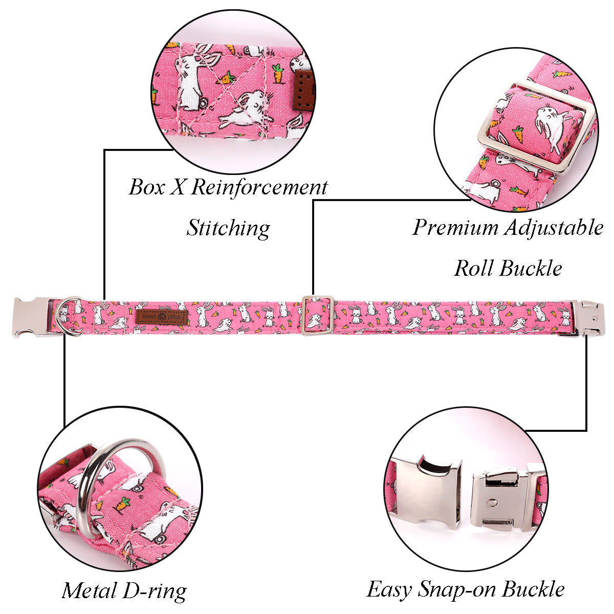Easter Day Dog Collar with Sailor Bow for Girl