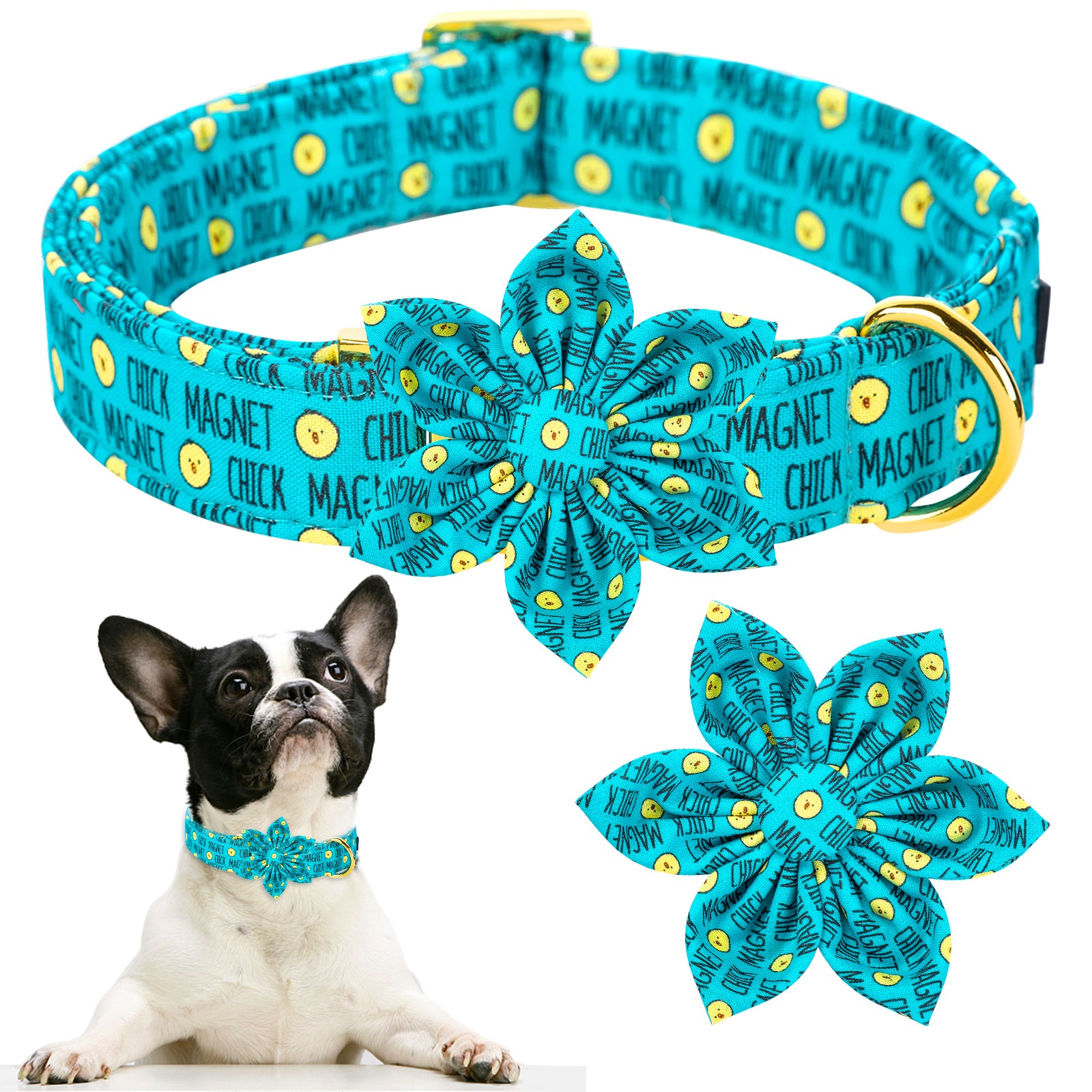 Easter Dog Collar with Flower for Female Dog