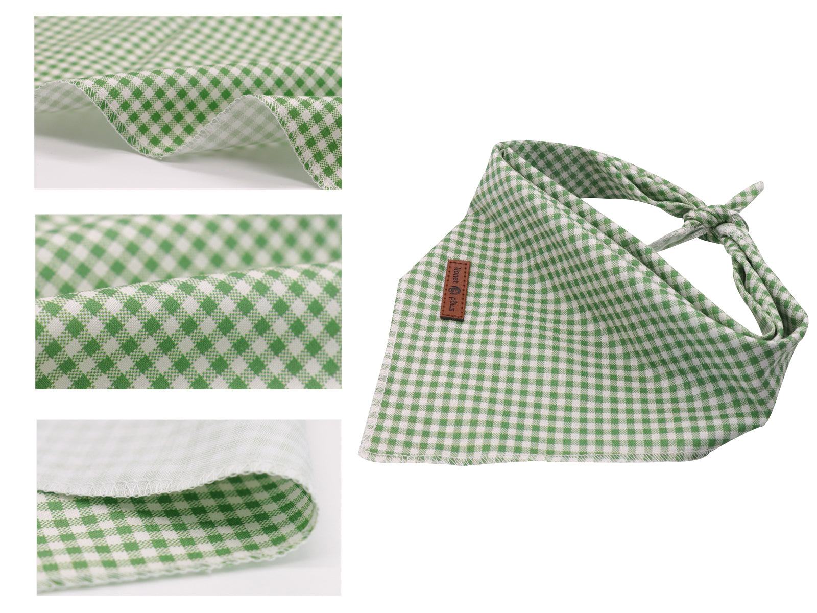 Spring Green Dog Bandana Cotton Handkerchief Scarf Triangle Bandana for Male Female Dog