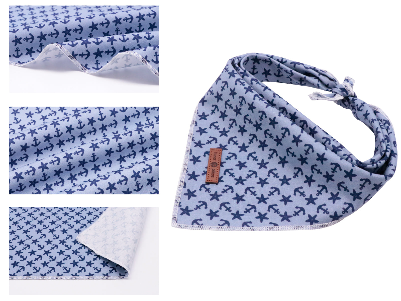 Summer Dog Bandana Cotton Handkerchief Scarf Triangle Bandana for Small Medium Large Dogs Girl Boy Gift,Anchor