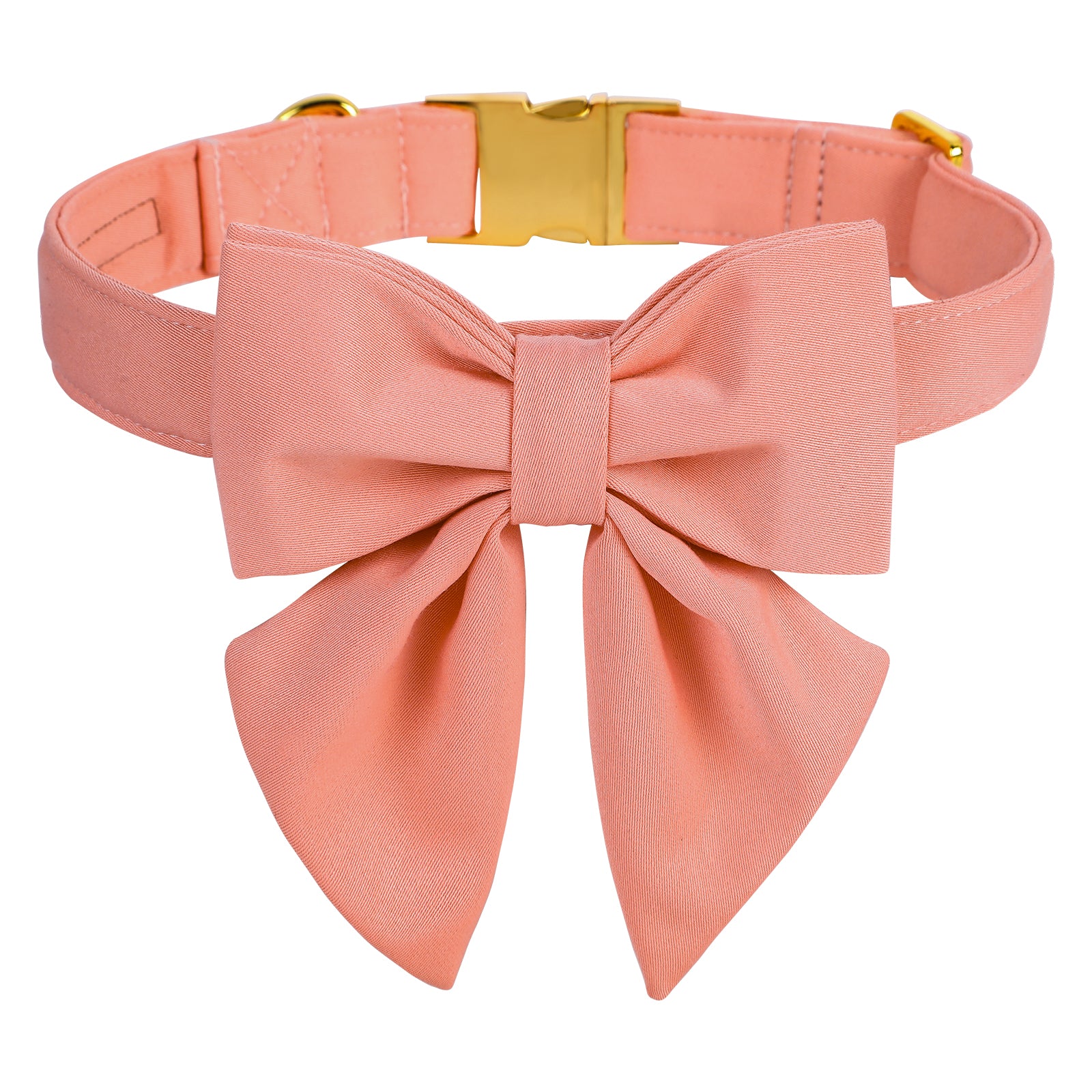 Comfortable Cotton Dog Collar with Detachable Sailor Bow for Male Female Dogs