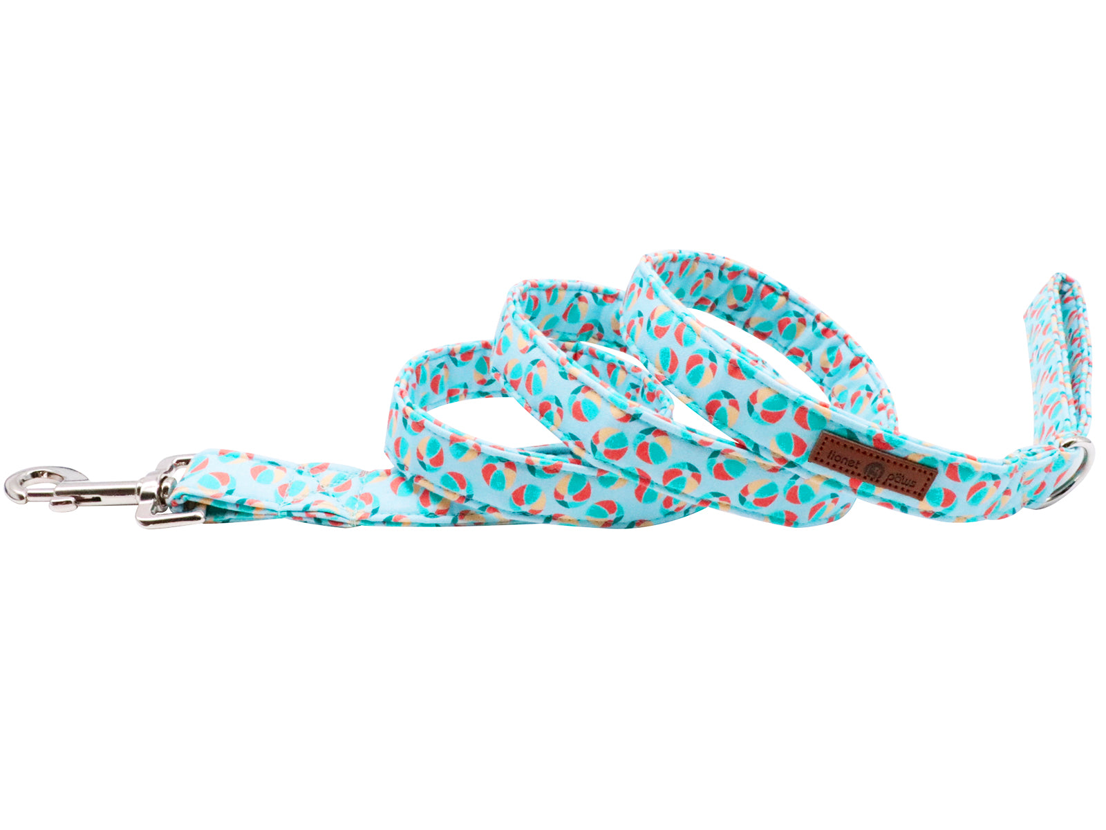 Summer Dog Leash for Small Medium Large Dog Matching Collar, Beach Ball Pattern