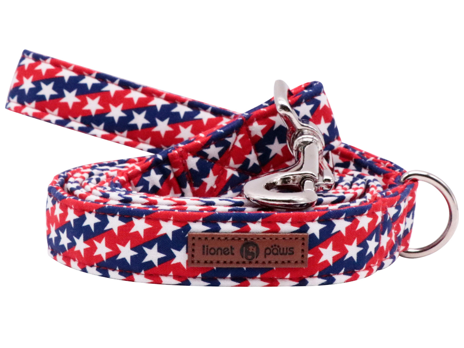 Patriotic Dog Leash for Small Medium Large Dog Matching Collar, 4th of July