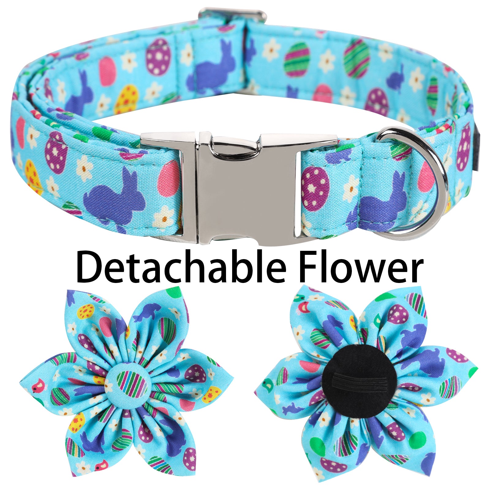 Easter Dog Collar with Flower for Female Dog