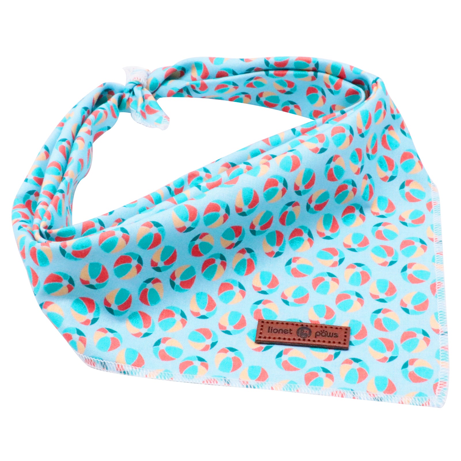 Summer Dog Bandana Handkerchief Scarf Triangle Bandana for Male Female Dog, Beach Ball