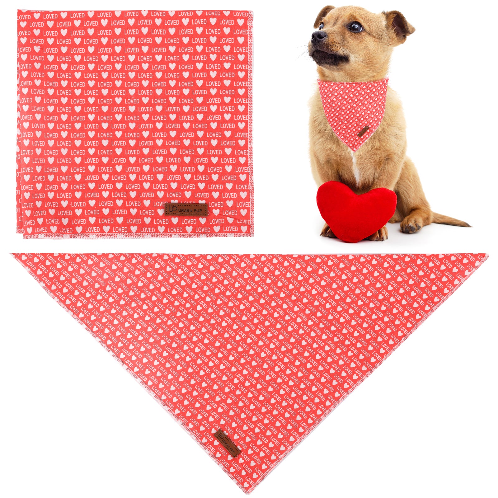 Valentine's Day Dog Bandana for Small Medium Large Female Dogs Gift