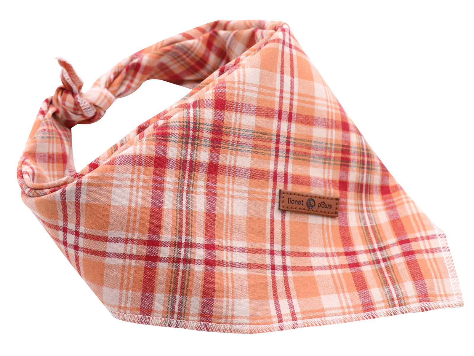 Orange Dog Bandana Handkerchief Scarf Triangle Bandana for Male Female Dog