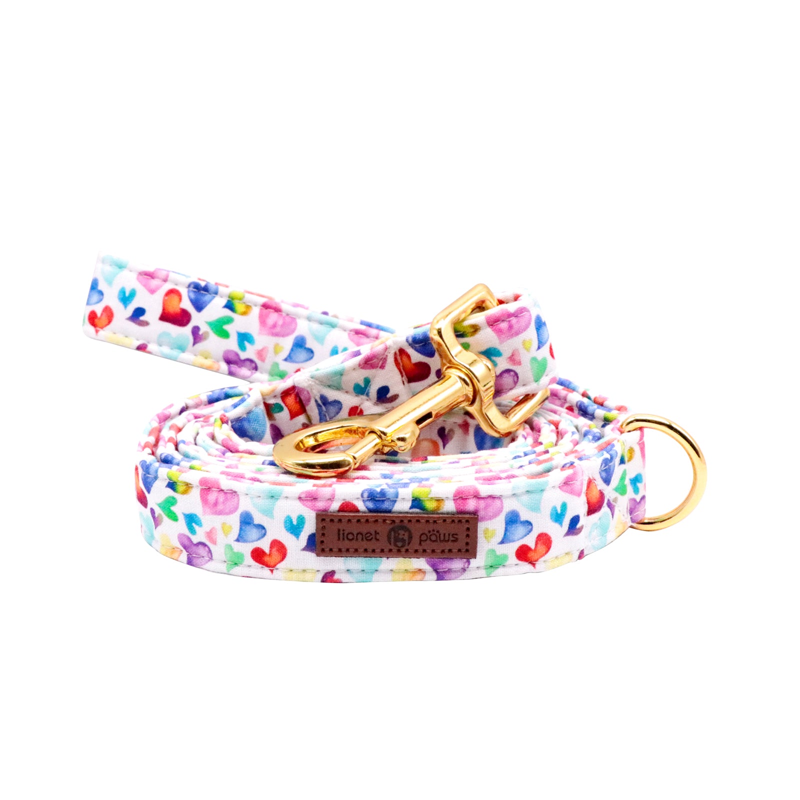 Valentine's Day Dog Leash for Small Medium Large Dog Matching Collar