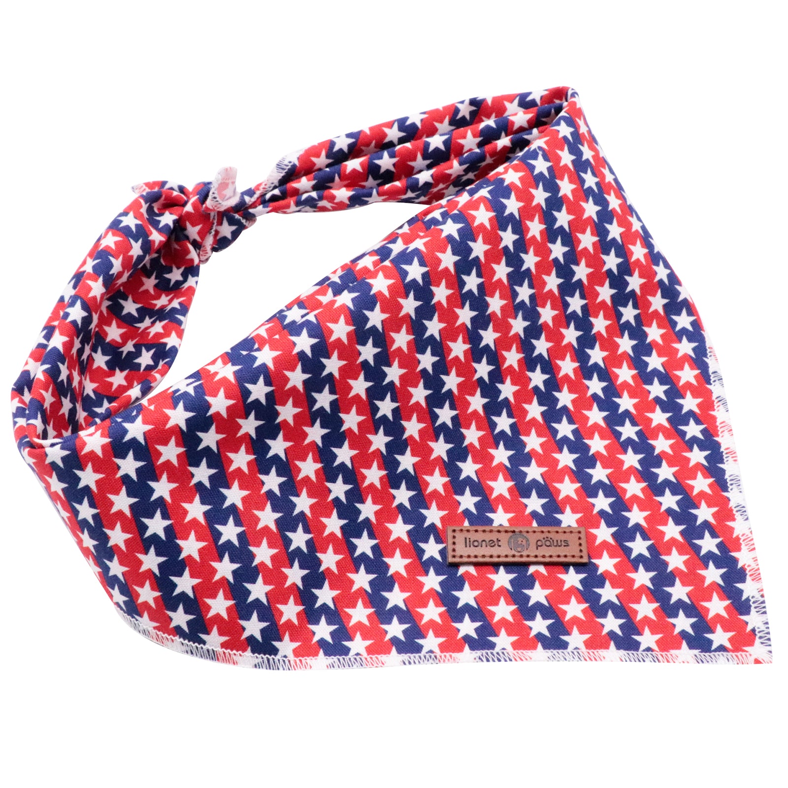 Patriotic Dog Bandana Handkerchief Scarf Triangle Bandana for Male Female Dog, 4th of July