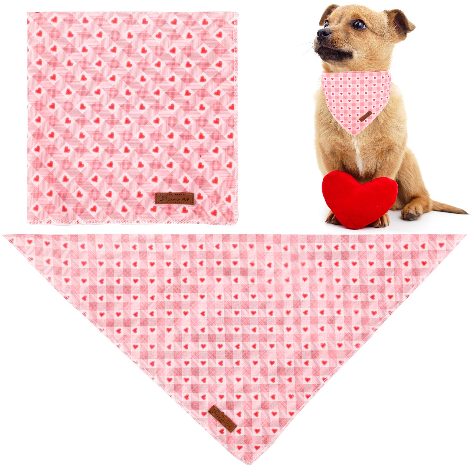 Valentine's Day Dog Bandana for Small Medium Large Female Dogs Gift