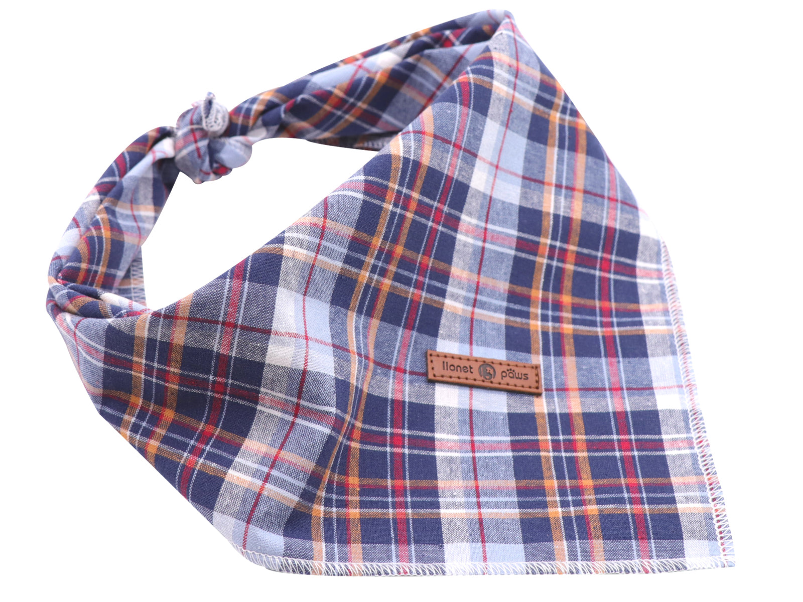 Dark Blue Dog Bandana Cotton Handkerchief Scarf Triangle Bandana for Male Dog