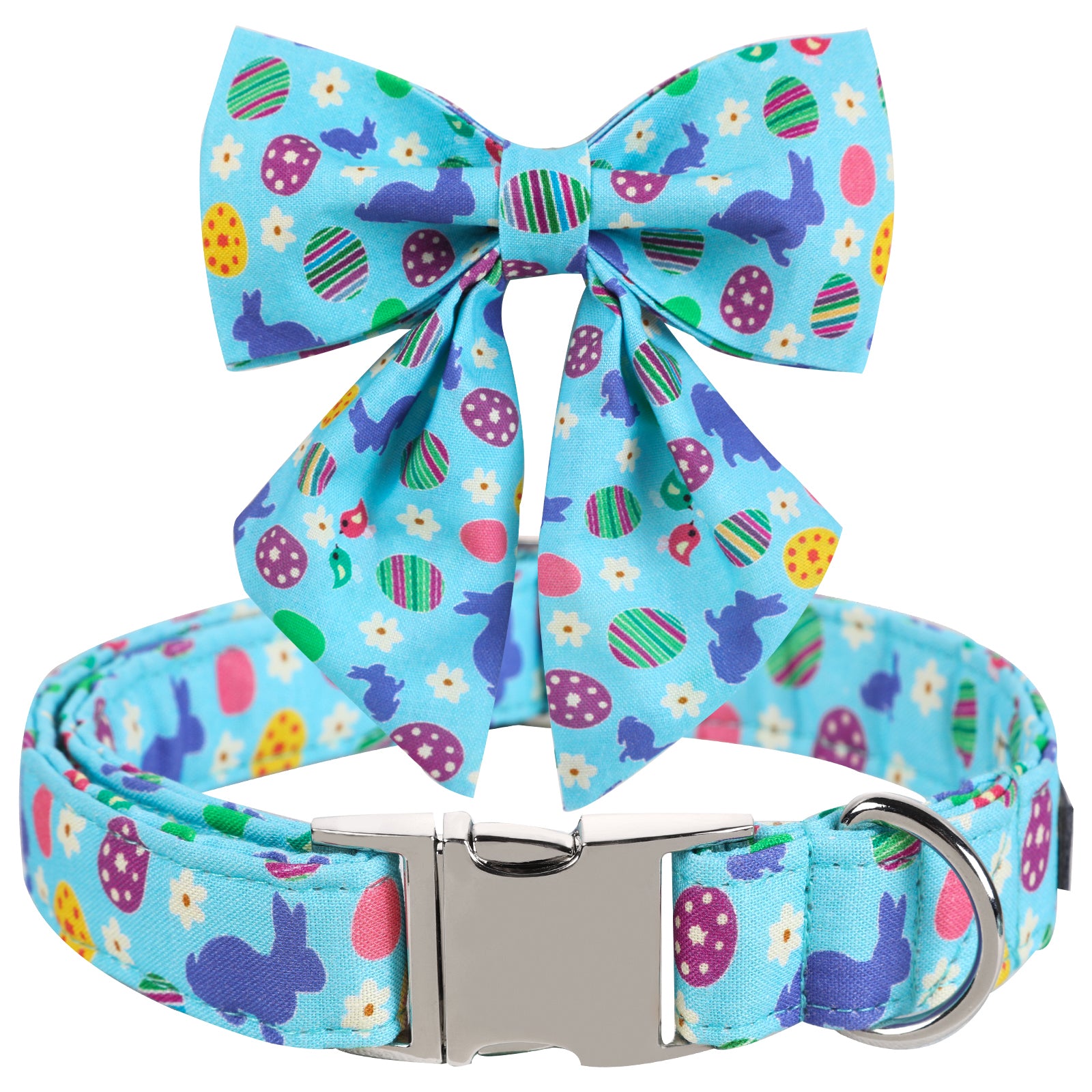Easter Day Dog Collar with Sailor Bow for Girl