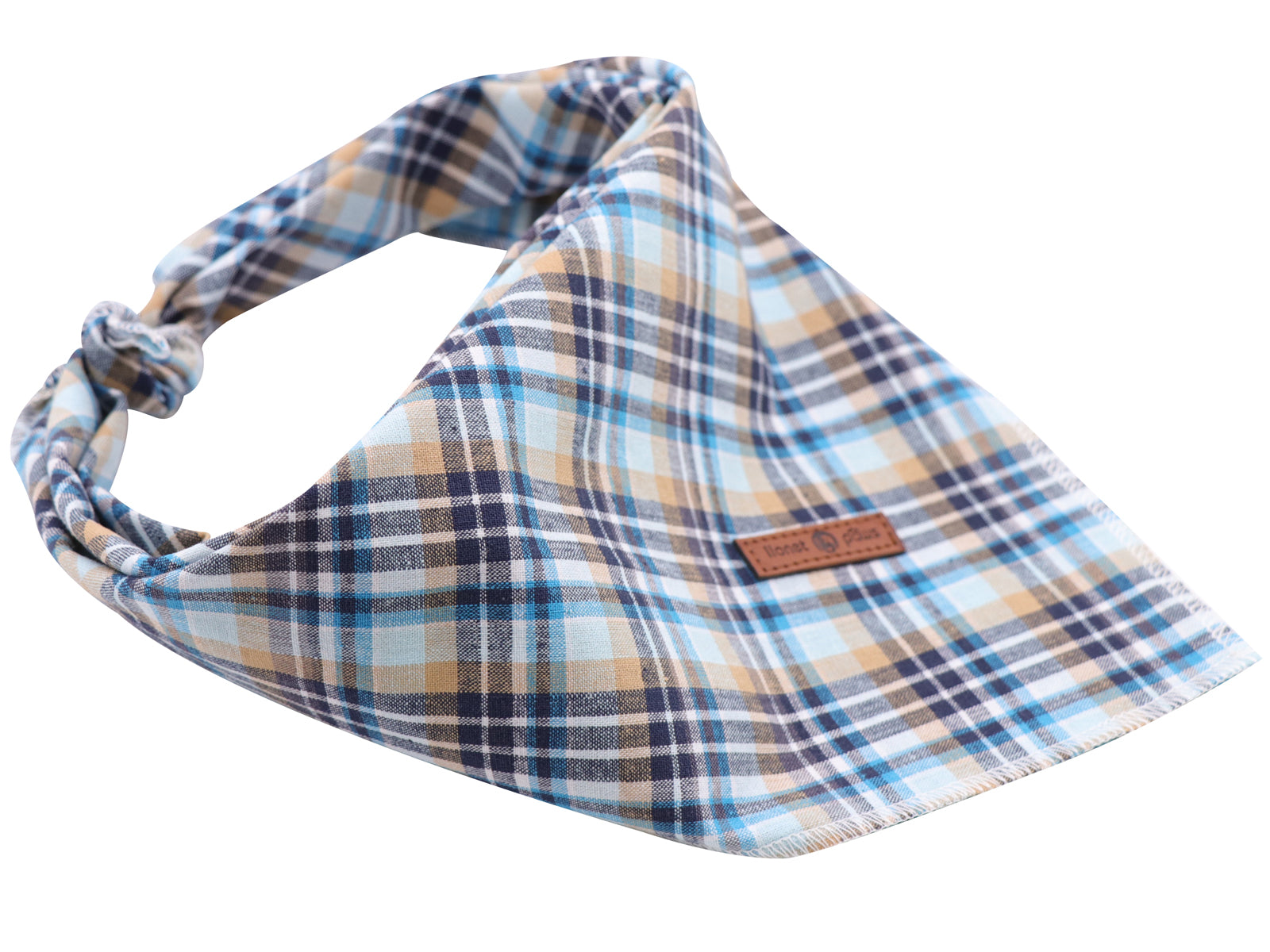 LightBlue Dog Bandana Cotton Handkerchief Scarf Triangle Bandana for Male Dog