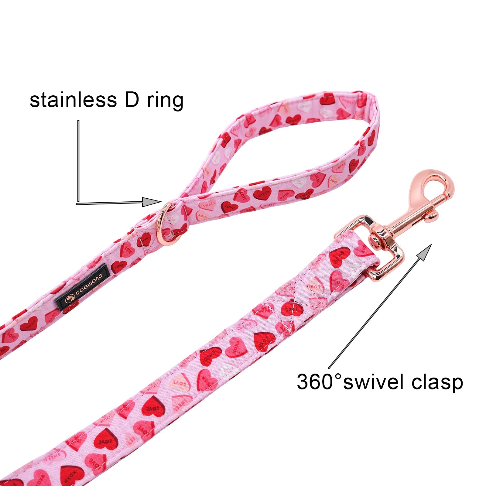 Valentine's Day Dog Leash for Small Medium Large Dog 的副本
