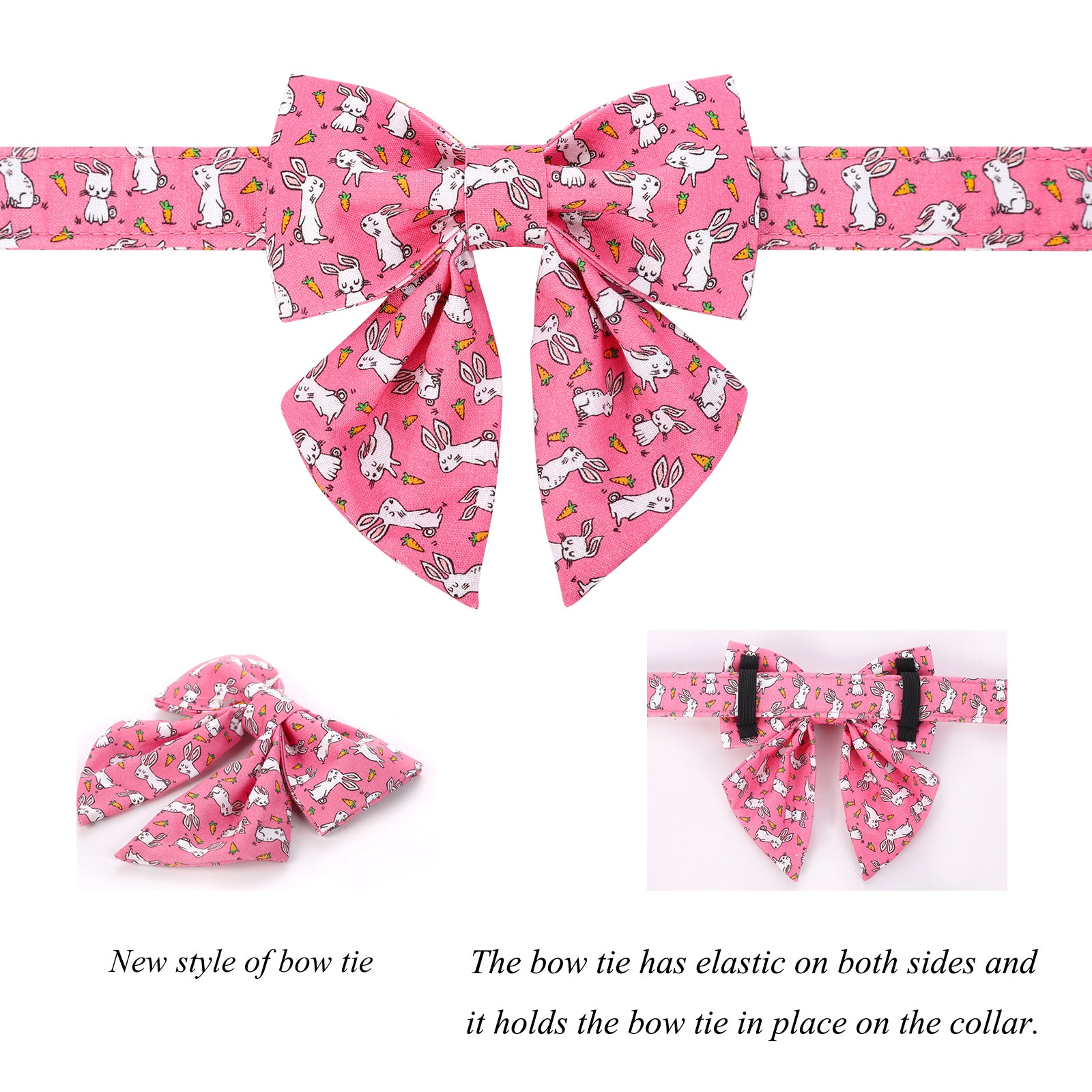 Easter Day Dog Collar with Sailor Bow for Girl