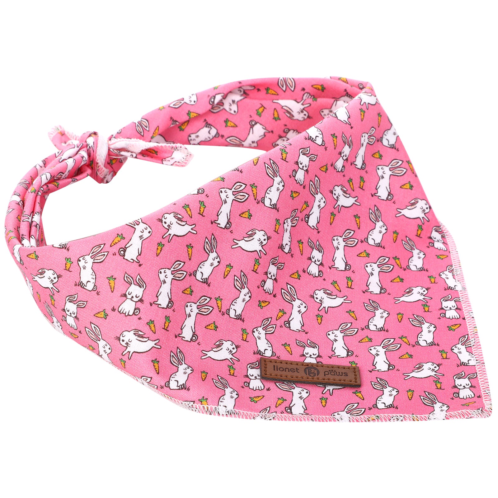 Easter Dog Bandana Cotton Handkerchief Scarf Triangle Bandana for Female Dog, Rabbit Carrot