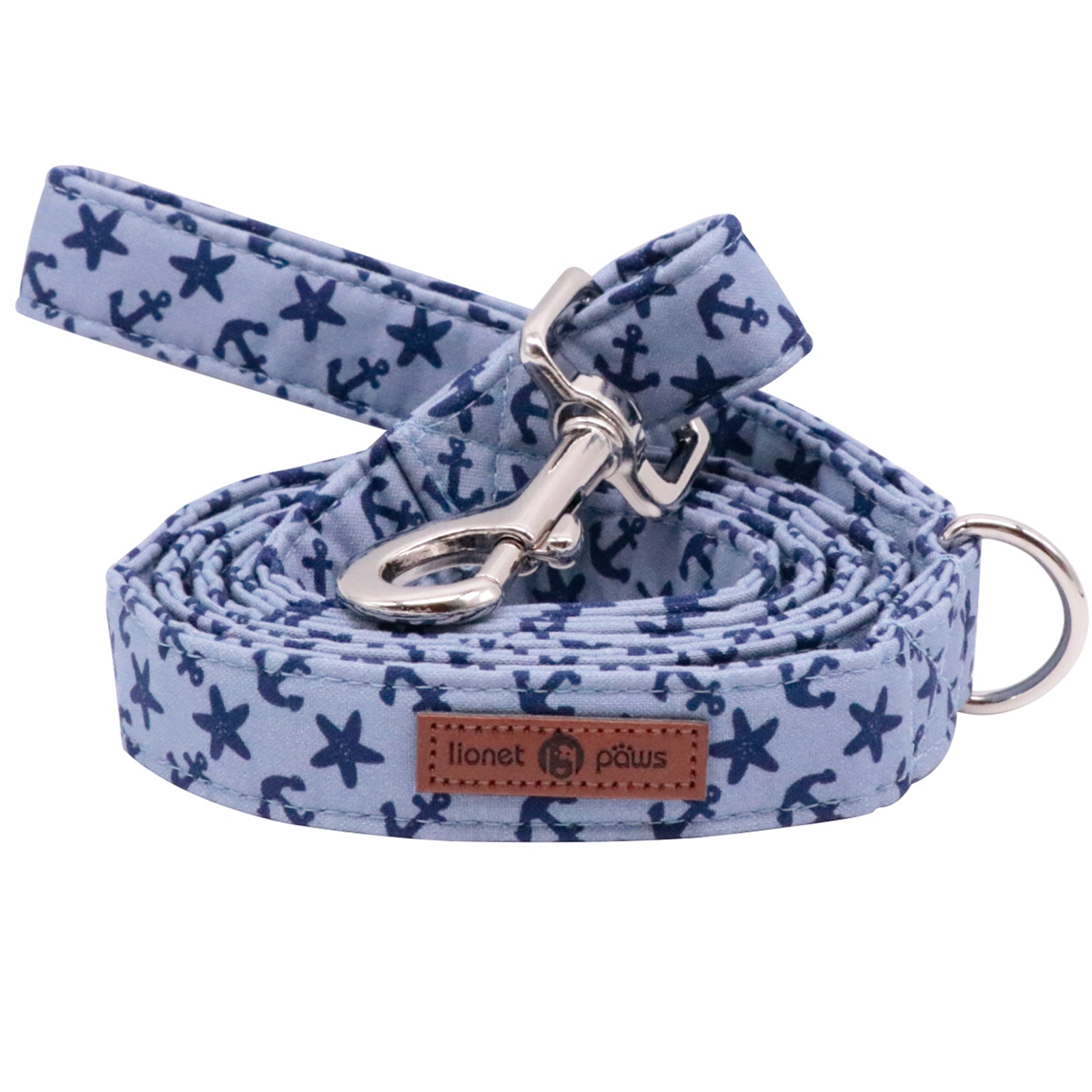 Summer Dog Leash for Small Medium Large Dog Matching Collar, Anchor Pattern