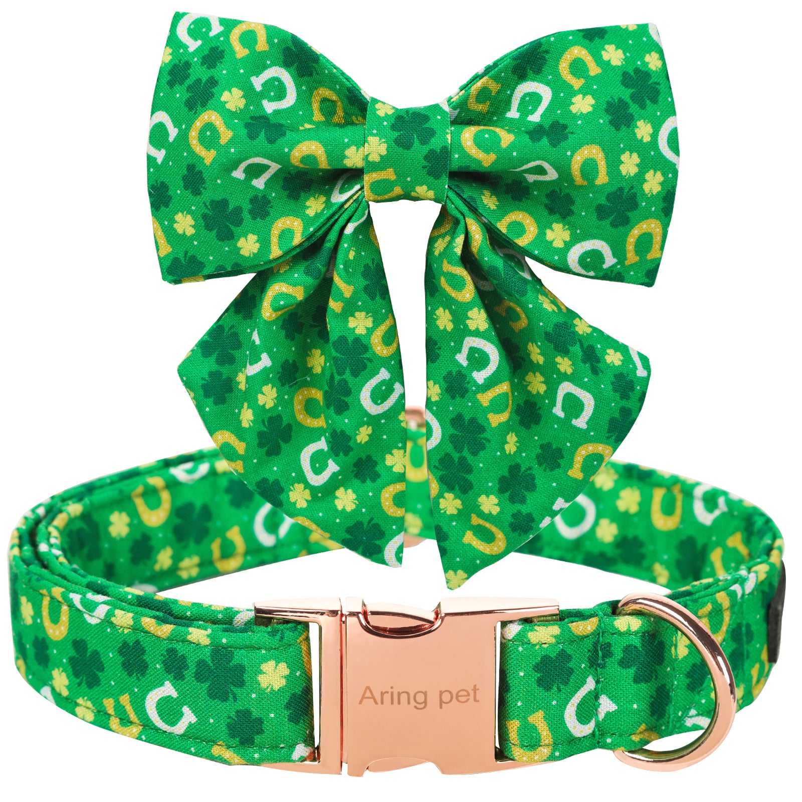 St Patrick's Day Dog Collar with Sailor Bow for Girl