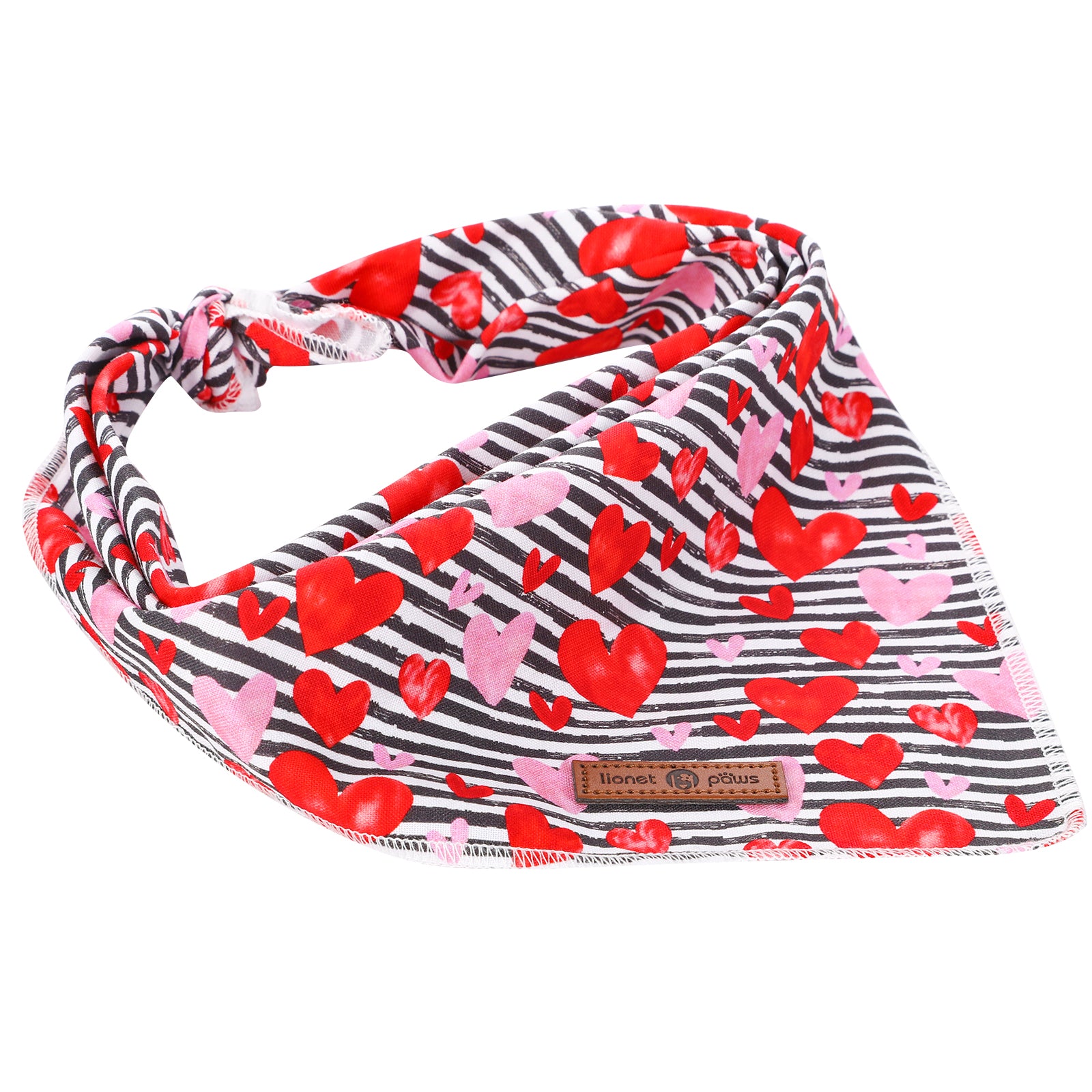 Valentine's Day Dog Bandana Cotton Handkerchief Scarf Triangle Bandana for Male Female Dog