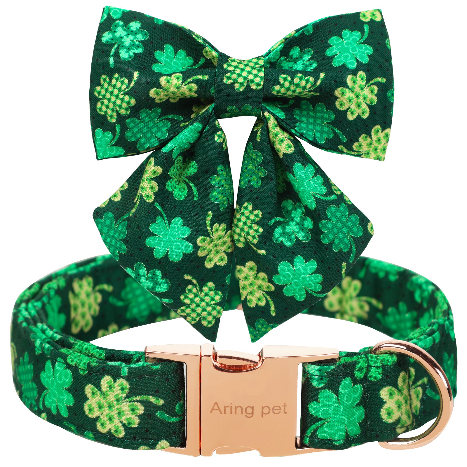 St Patrick's Day Dog Collar with Sailor Bow for Girl