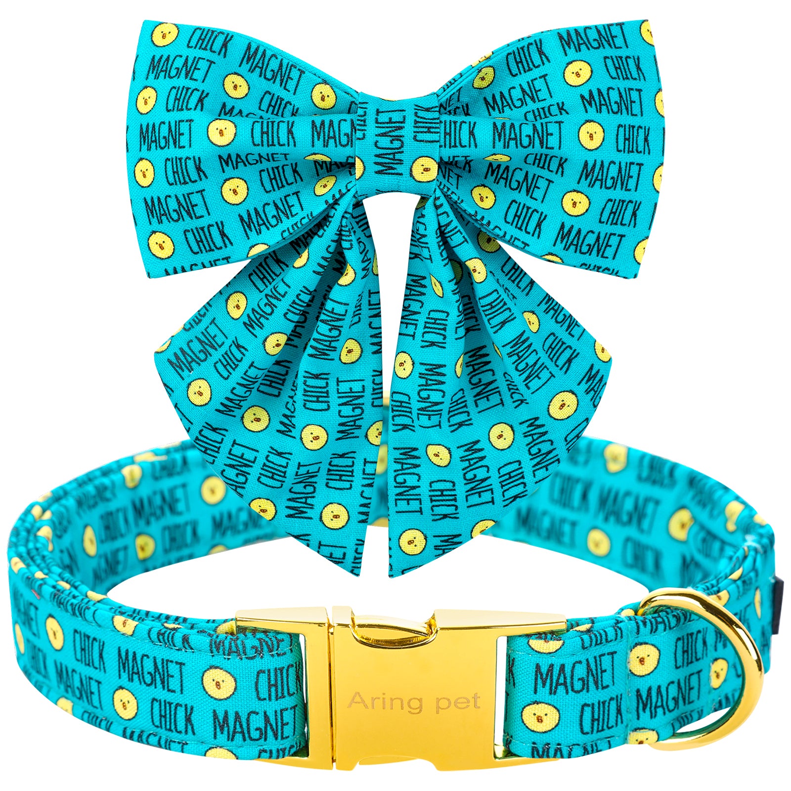 Easter Day Dog Collar with Sailor Bow for Girl