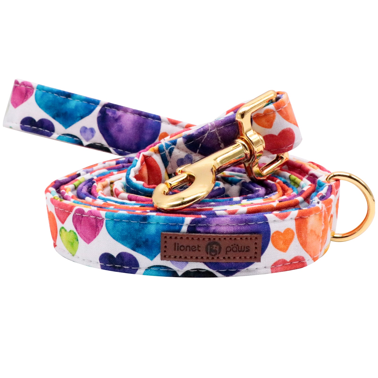 Valentine's Day Dog Leash for Small Medium Large Dog Matching Collar