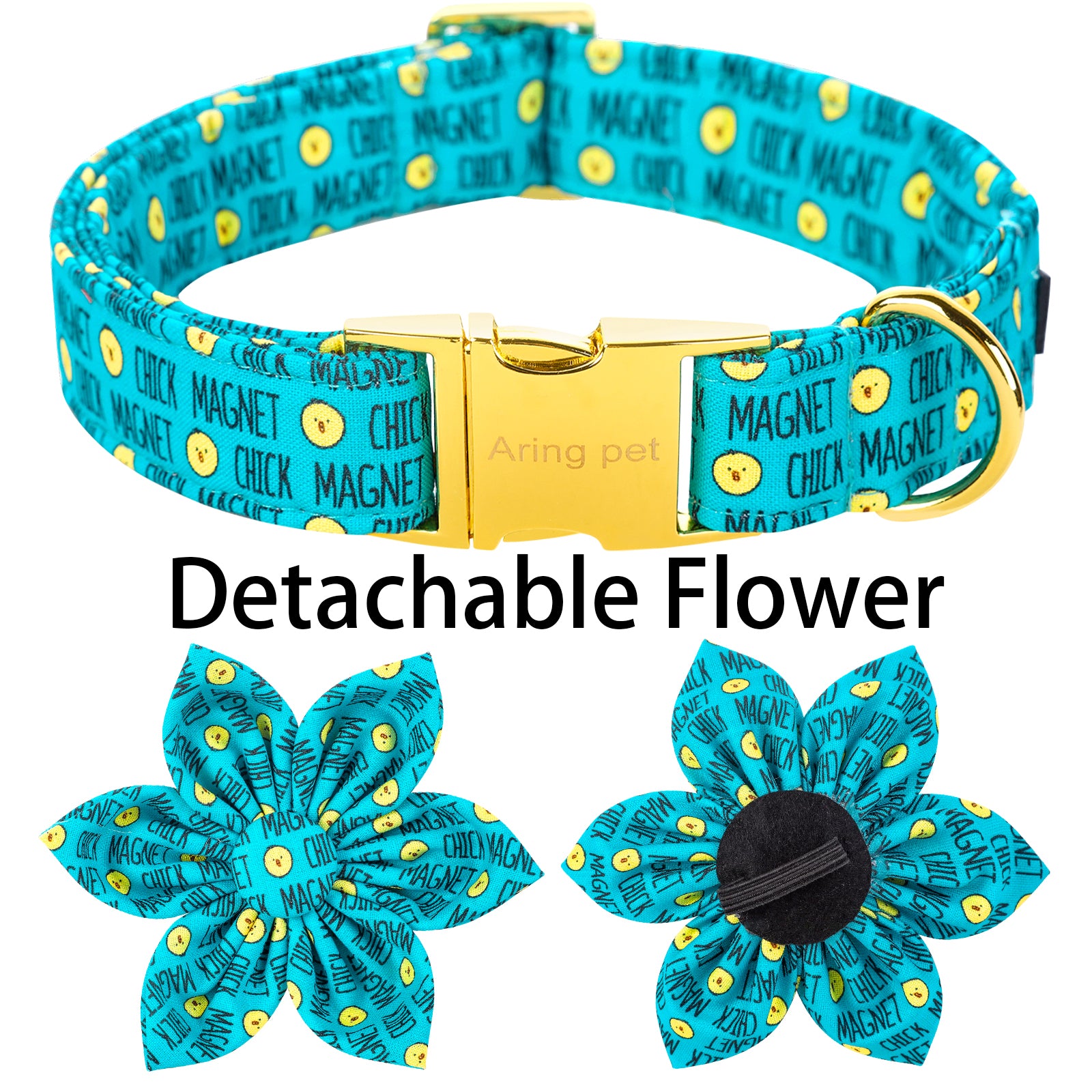 Easter Dog Collar with Flower for Female Dog