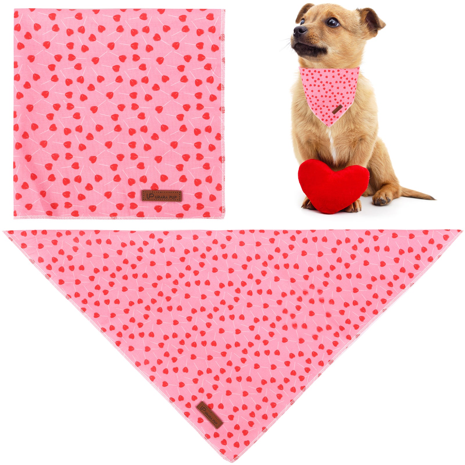 Valentine's Day Dog Bandana for Small Medium Large Female Dogs Gift