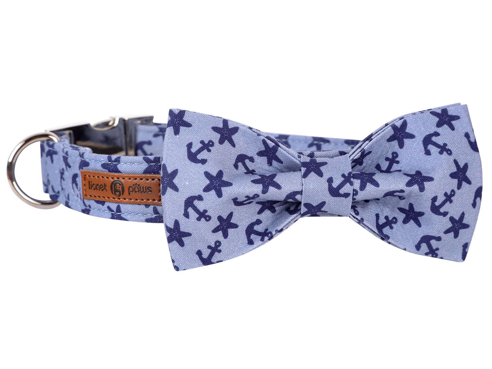 Summer Dog Collar with Bowtie for Boy or Girl, Anchor