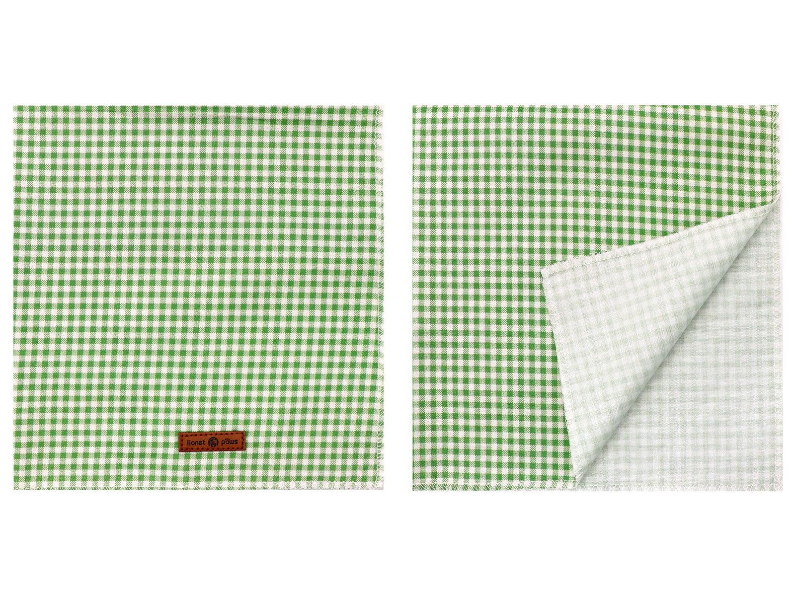 Spring Green Dog Bandana Cotton Handkerchief Scarf Triangle Bandana for Male Female Dog