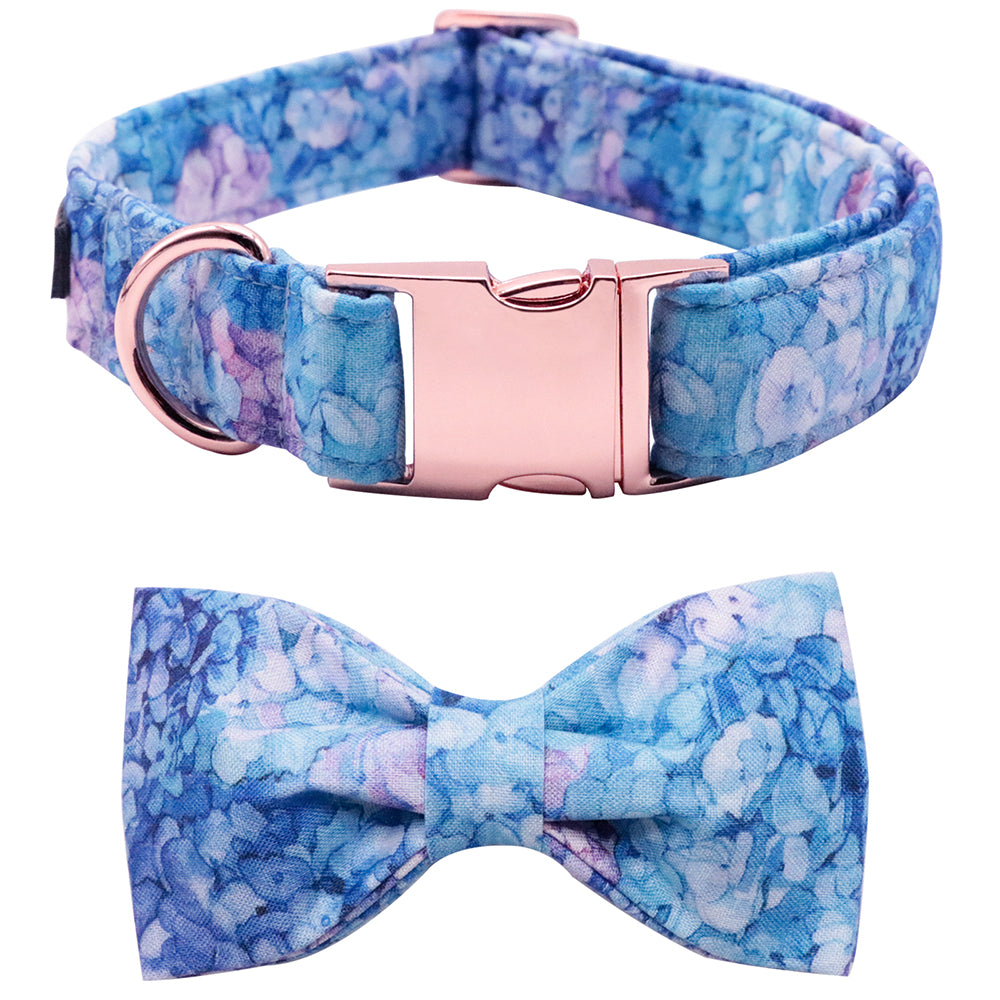 Bowtie Dog Collar with Metal Buckle for Girl or Boy