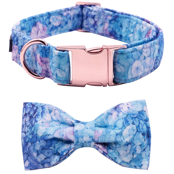 Bowtie Dog Collar with Metal Buckle for Girl or Boy
